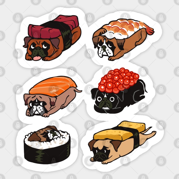 Sushi Boxers Sticker by huebucket